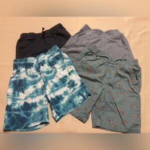 Lot of 4 - Boys Shorts 3T - 4 Drawstring Pockets Safari Casual Tie Dye Lounge